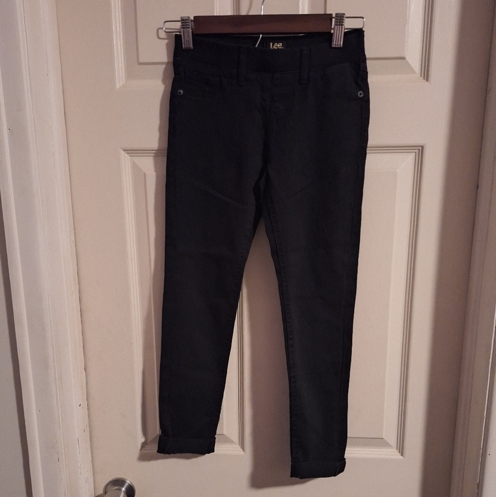 Lee black legging calf pants size 8